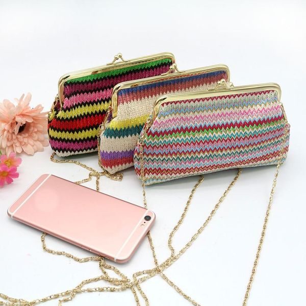 

sleeper #5002 ladies knitting rainbow pattern wallet shoulder bag ing