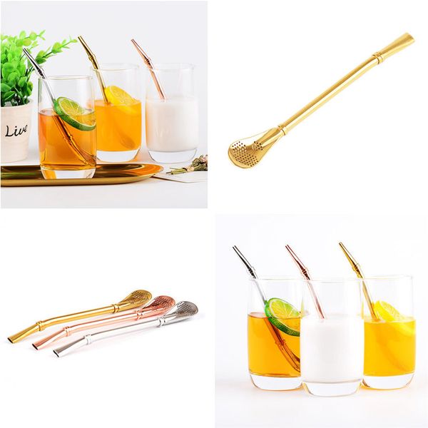 

multifunction stainless steel smooth flow dining yerba matetea filtered drinking straw