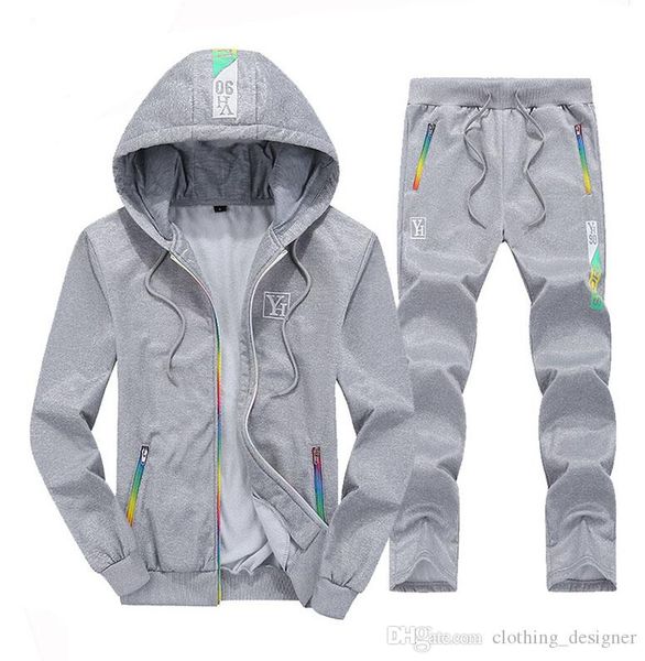 

с капюшоном спортивный свитер спортивный костюм печатный цвет полосы кардиган 2018 новый спортивный свитер мужской ежедневный открытый с дли, Gray