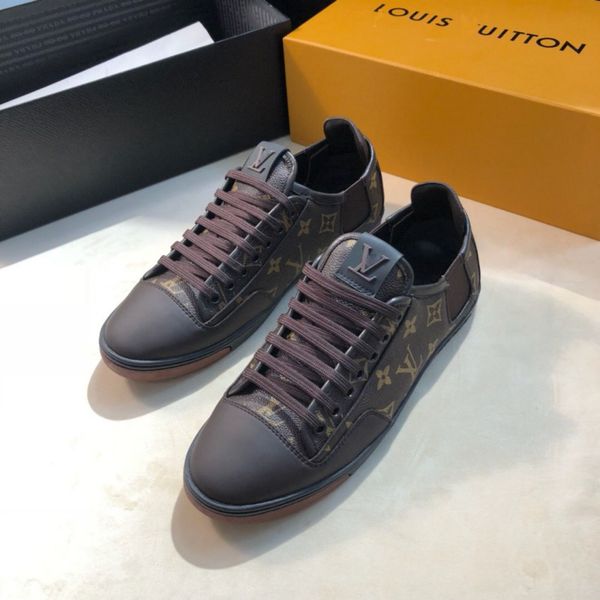 

2019 fashion luxury designer men's luxury men's shoes classic plaid casual shoes men's designer lok fu shoes size 38-45, Black