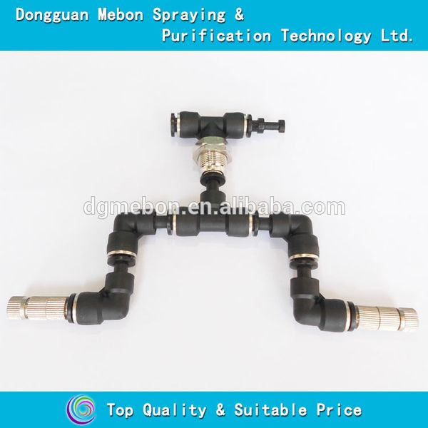

30 pcs of 2 way slip lock 0.15mm orifice fog nozzle(6mm pneumatic fittings