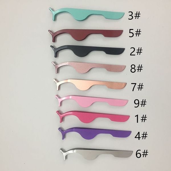 

9 styles false eyelash tweezers fake eye lash applicator eyelash extension curler nipper auxiliary clip clamp makeup tools with opp bag