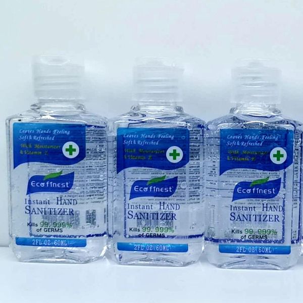

3pcs (60ml)wash-hand sanitizer portable alcohol disinfectant antibacterial no-hurt hand gel anti-virus disposable disinfection ho