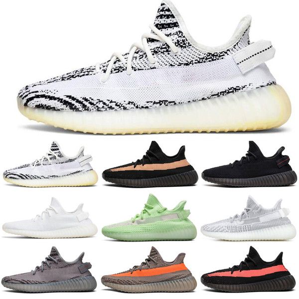 

kanye west running shoes for mens 3m reflective static yeezyboostv2 sesame bred men women designer trainers sneakers sports shoe