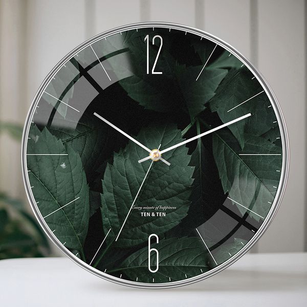 

leaves wall clock modern design clock on the wall watch living room bathroom clocks large decor quartz needle clocks