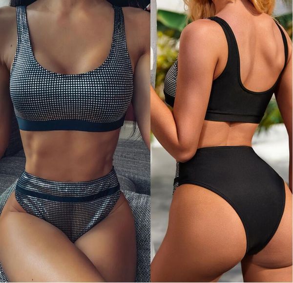 

спорт стиль сексуальное бикини купальный костюм из двух частей женщины купальники высокой талией женщины купальники push up хорошее качество