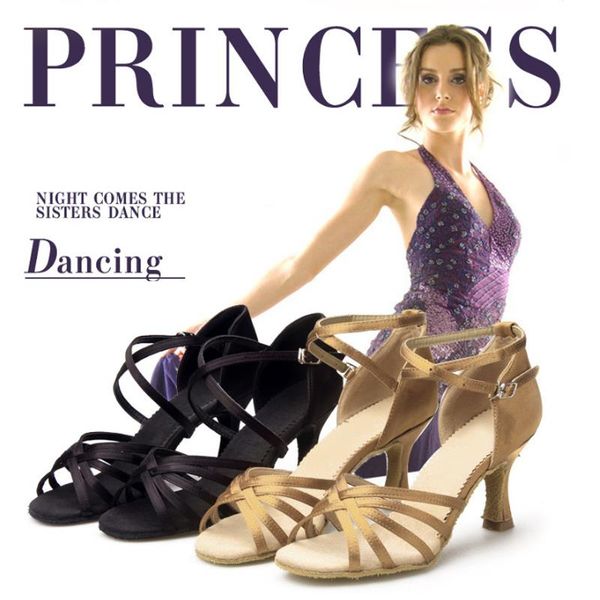 

2020 fashion new women's ballroom latin tango dance shoes heeled salsa
