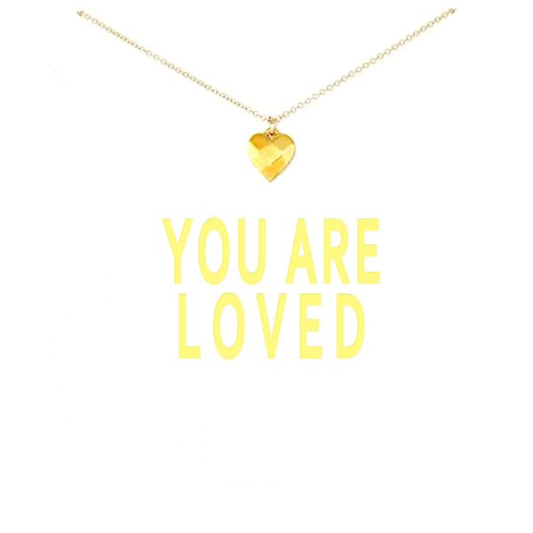 

you are love tiny heart ожерелье женщины минималистский ключицы цепи заявление колье ожерелья день святого валентина подарочная карта, Silver