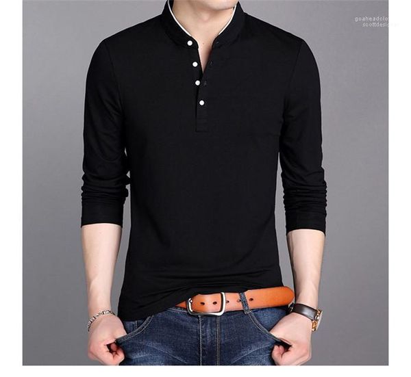 

с длинным рукавом круглый вырез homme одежда сплошной цвет тройники модельер весна повседневная футболка мужская, White;black