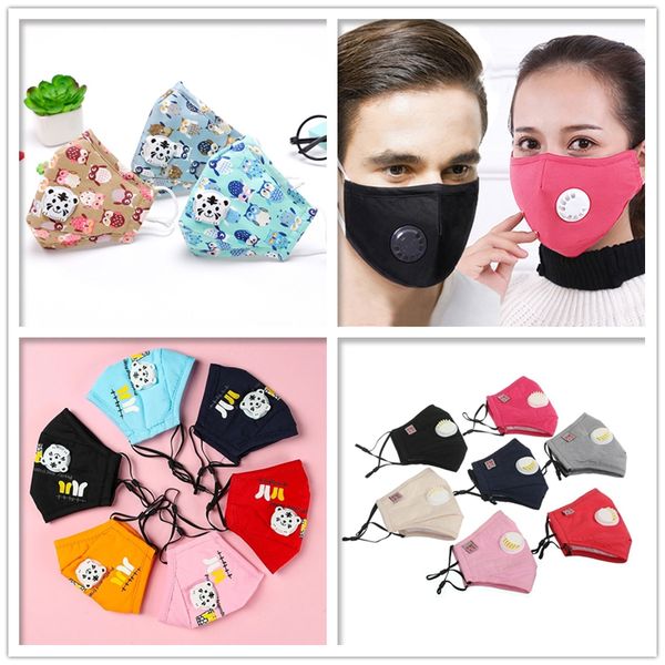 

and children cartoon breathing cotton valve anti pollen dust smoke anti haze pm2.5 mask 2 pieces of filter mask reusable mask