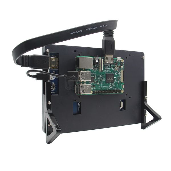 FreeShipping Raspberry Pi 3 Модель B 7 дюймов 1024 * 600 TFT Емкостный сенсорный экран + акриловый стенд + кабель HD-MI + USB-кабельные наборы