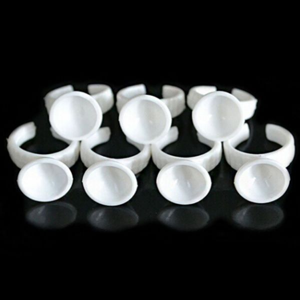 

500pcs/lot tattoo adhesive pigment holders ring disposable glue holder ing