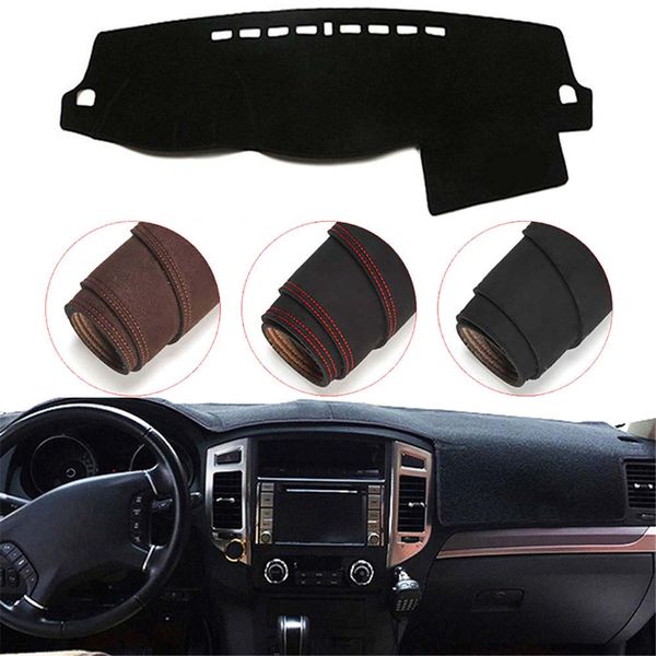 

console dashboard suede mat protector sunshield cover fit for mitsubishi pajero montero 2007-2017