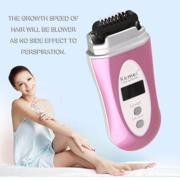 

2016 kemei led light infrared hair removal women shave electric shaver wool epilator shaving lady's shaver female care km-6810 comecase