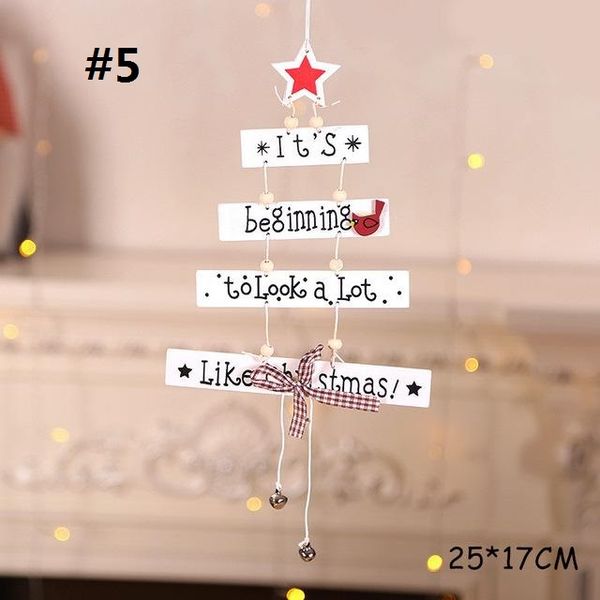 

new atmosphere decor wood craft christmas tree ornament noel christmas decoration for home wooden pendant navidad gift fa3340