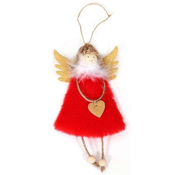 

creative xmas tree pendant elf angel doll lint cloth plush christmas home garden party ornament decoration gift for children kid