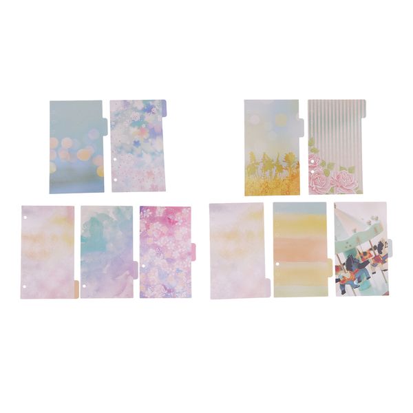 

10pcs a6 6-holes loose leaf index paper category page separator divider insertable index page for notebook