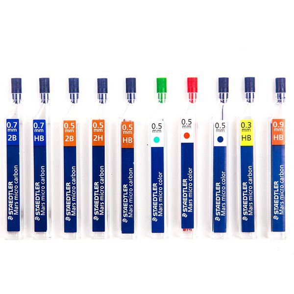 

staedtler mars micro carbon 03/05/07/09mm refills for mechanical pencils 2h/2b/hb/b, Blue;orange