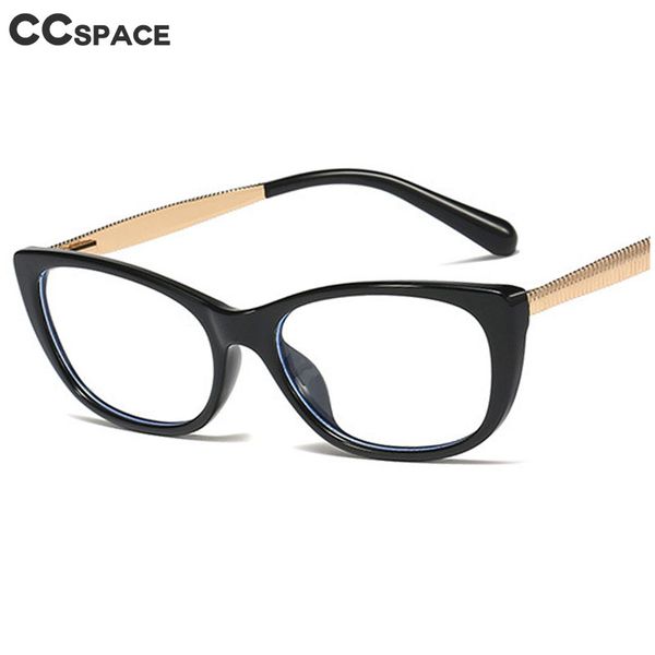 

45924 tr90 anti-blue light retro cat eye glasses frames men women optical fashion computer glasses, Black
