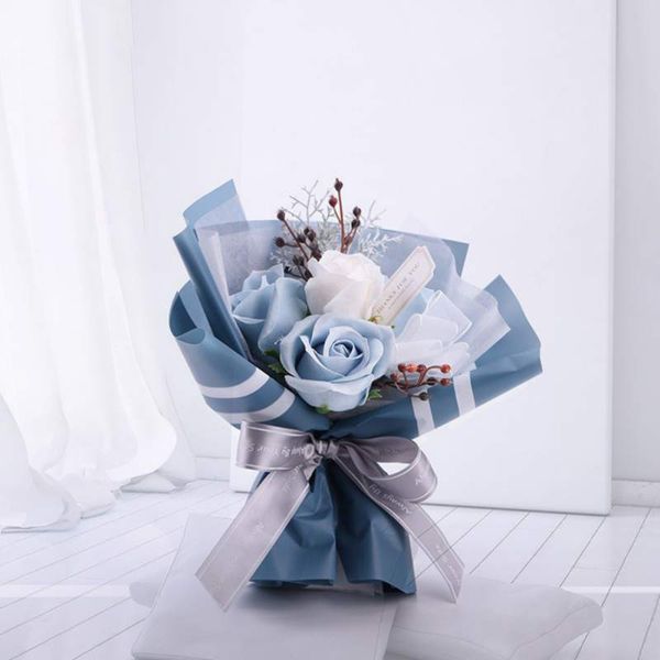 

romantic valentine's day gifts soap flower beautiful artificial roses bouquet anniversary gifts for wife mother