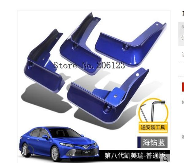 

front+rear mudflaps mud fender mud guard trim for camry 2018 2019 8 8th xv70 accessories