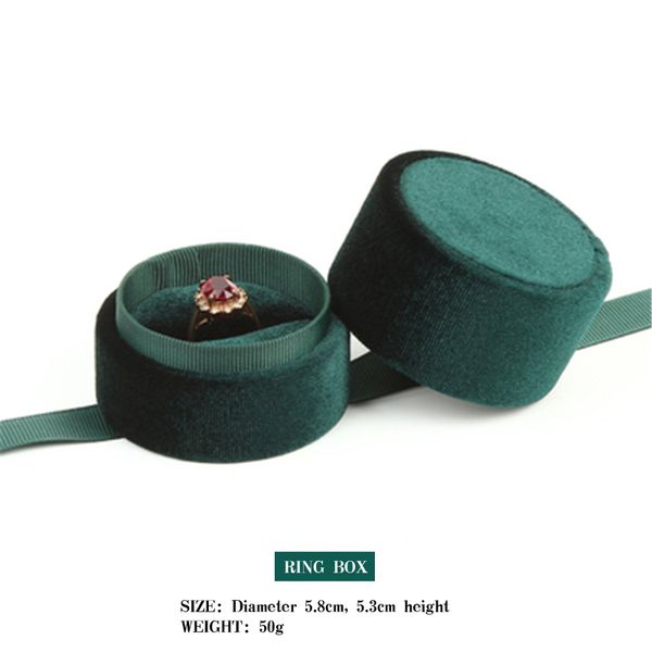 

6pcs/lot new high-grade ribbon gray/green velvet jewelry box, creative ring / necklace box, marriage jewelry packaging gift box, Pink;blue