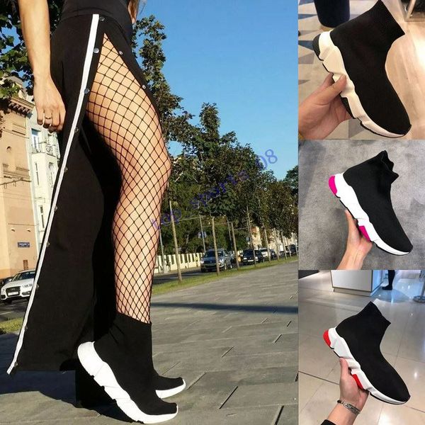 

2019 new air wool speed trainer sneakers classic brand designer mens womens fashion flat sock shoes boot, Black