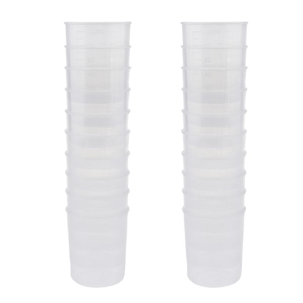 

20x plastic measuring cup for resin, glue tools cup making handmade craft, 100ml