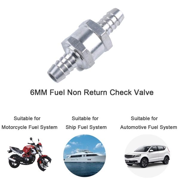

aluminum 6mm 1/4 water petrol diesel oil one way checkvalve fuel non-return
