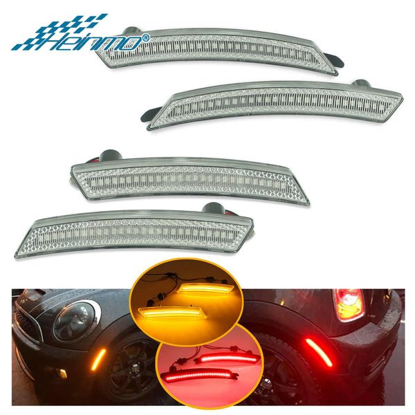 

led dynamic turn signal side marker light для mini cooper r55 r56 r57 r58 r59 r60 r61 передние задние мигалка лампа для mini cooper