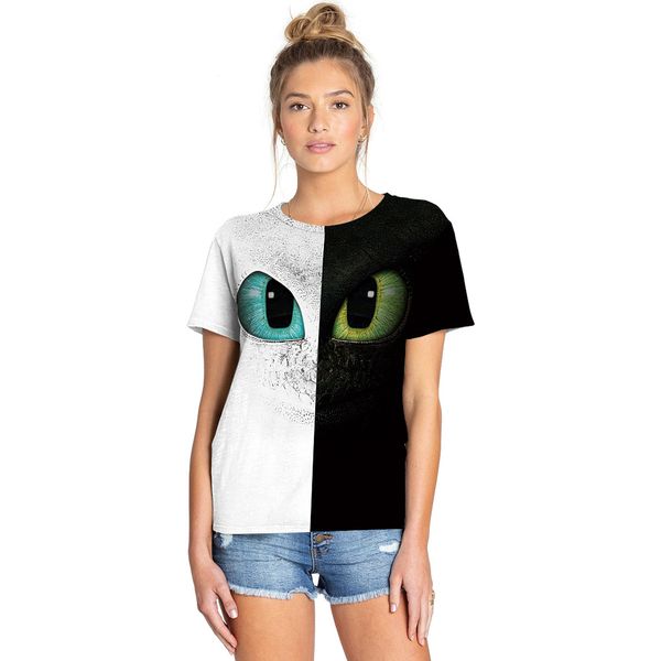 

women girl toothless 3d print tshirt how to train your dragon t shirt, White