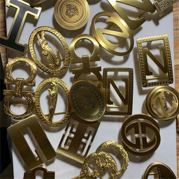 

solid 4.0 brass men's and women's buckle pure copper belt buckle various belt buckles, Slivery;black