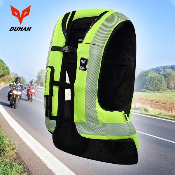 

duhan motorcycle air-bag vest motorcycle vest advanced air bag system protective gear reflective motorbike airbag moto #