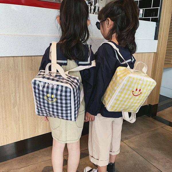 

baby backpack toddler kids children plush cute travel transparent boy girl plaid backpack schoolbag rucksack