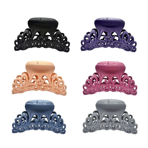 

6pcs hair clips hollow out sring inner toothed durable updo ponytail clip hair clip claw ponytail