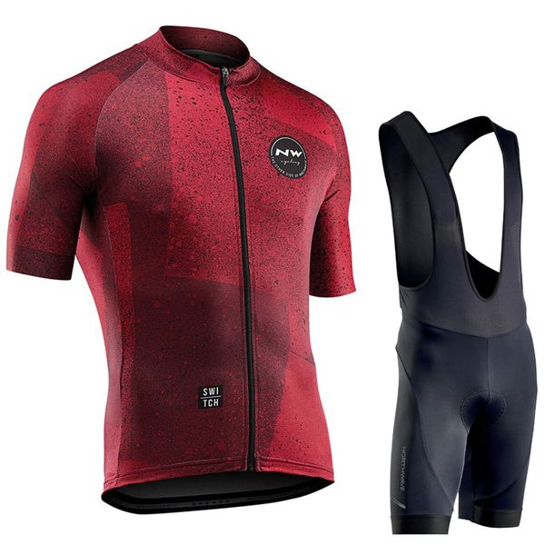 

2019 nw brand cycling jersey set mtb bicycle cycling clothing breathable mountian bike clothes maillot roupas ciclismo, Black;red