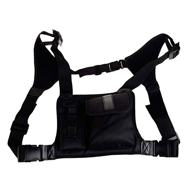 

2x universal hands chest pack bag harness for motorola kenwood midland radio