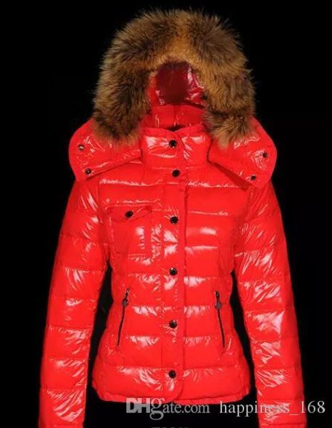 

classic brand women winter warm down jacket with fur collar feather dress jackets womens outdoor down coat woman fashion jacket parkas, Black