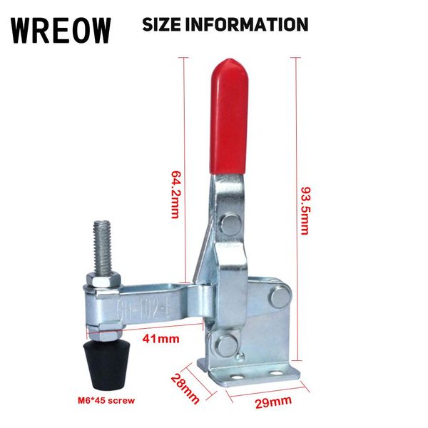 

u shape bar red handgrip vertical toggle clamp arm welding tool tackle tool accessories portable useful set kit