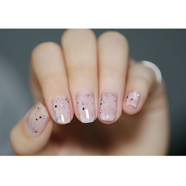 

new women nail polish nail glimmer shell glitter lacquer varnish art peelable 10ml nails polish sci88, Red;pink