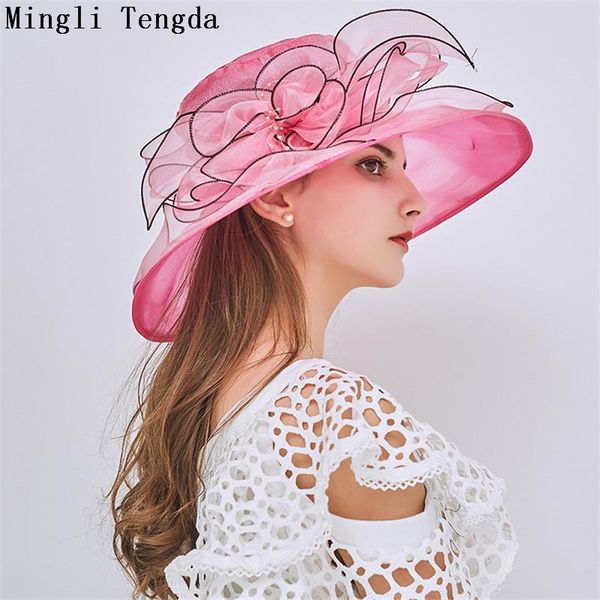 

mingli tengda new elegant wedding hats for women fascinators weddings summer hat flower hats wedding accessories chapeau mariage hichs, White