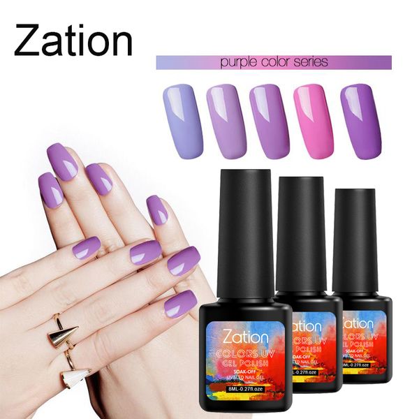 

zation nail gel polish semi permanent 8ml nail art uv nails primer gel varnish all for manicure base coat polish, Red;pink