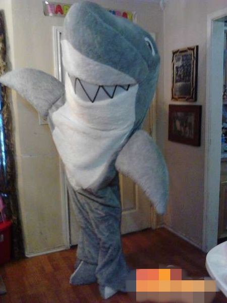 Costume personalizzato della mascotte del pesce squalo grigio spedizione gratuita