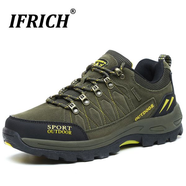

couples hiking shoes plus size 36-47 trekking sneakers men woman army green male mountain climbing shoes anti-slip camping