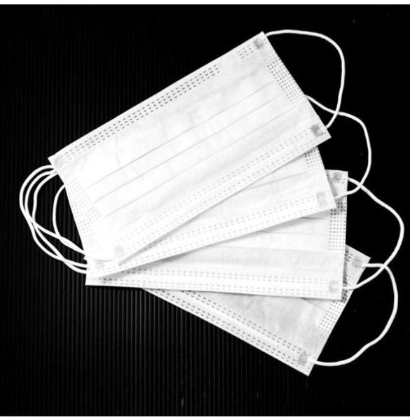 

disposable face mask non woven anti-dust cycling 3 layers masks cycling tool for outdoor white 50pcs/100 pcs face mouth safety masks