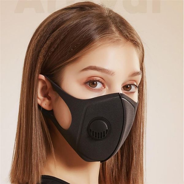 

dhl shipadults winter face pm2.5 mask with breather value dustproof anti-l washable durable isilk sponge masks e4906 q72p