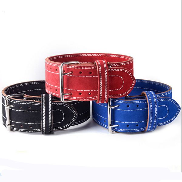

cowhide leather weightlifting belt lumbar protection gym fitness training squats powerlifting back weight lifting belt