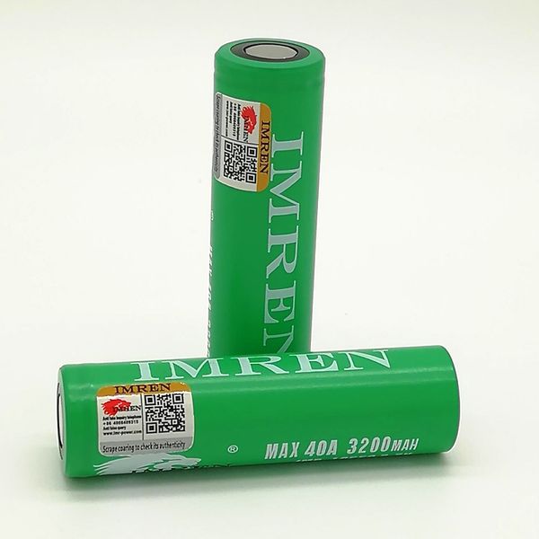 

100шт 100% высокого качества IMR 40A 18650 Аккумулятор 3200mAh IMR 3.7V LG SONY Samsung Rechargable литиевые батареи сотового