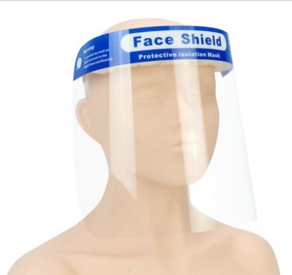 

safety faceshield transparent full face cover protective film tool anti-fog premium pet material face shield, 200 pcs by dhl