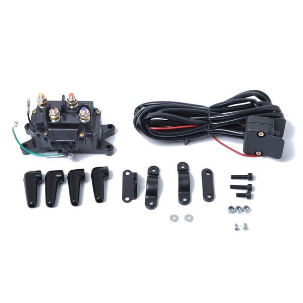 

12v solenoid relay contactor & winch rocker thumb switch combo for atv utv car accessories